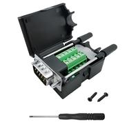 iYueMps Connecteur DB9 Mâle Adaptateur DB9 Bornier RS232 D-SUB Série vers Bloc de Port Module sans Soudure avec Boîtier