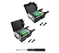 iYueMps Connecteur DB9 Mâle + Femelle Adaptateur DB9 Bornier RS232 D-SUB Série vers Bloc de Port Module sans Soudure avec Boîtier - 1 Paire