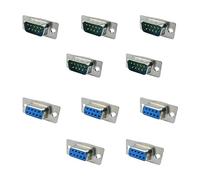 iYueMps Lot de 10 Connecteur DB9 à souder Mâle + Femelle RS23 D-SUB 9 Broches Adaptateur pour Accessoires PC(5pcs Mâle + 5pcs Femelle)