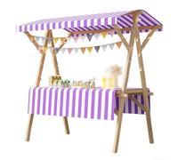 IYUESQ Chariot de Vente de Nourriture de Rue Mobile et Pliable, Stand de Vente de Fruits, Fleurs, Hot-Dogs et Glaces, présentoir, Stand de Vente de Snacks Portable (Violet, 6