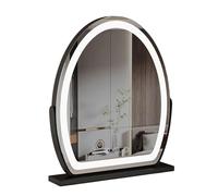 IYUESQ Miroir de Maquillage à LED de Bureau, Miroir de courtoisie avec lumières, Miroir de Maquillage éclairé par LED, Grand Miroir de Maquillage avec lumières, capteur Tactile avec éclai