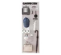 IYUESQ Organiseur Mural en Panneau perforé, Support de Rangement pour clés d'entrée, pour Salle de Bricolage, Maison, Bureau, Rangement, Garage, établi (Couleur : Blanc, Dimensions : 40 x