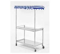 IYUESQ Présentoir de marché extérieur, présentoir de Vente au détail pour Stand de Vendeur, kiosque de Rue Portable pour Vente de Hot-Dogs, Glaces, Bonbons, Desserts (Bleu, 48 x 100 cm)