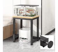 IYUESQ Support d'aquarium antidérapant pour Coin de Salon, Support Multi-Niveaux en Acier pour Terrarium, pour entrée, Chambre à Coucher, Rangement pour Reptiles (Naturel, 50 x 35 cm)