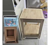 IYUESQ Support d'aquarium en Bois Original pour Terrarium, Support Double Couche pour Reptiles, décoration d'intérieur, Table d'angle pour Le Rangement et l'assemblage (100 x 45 cm)