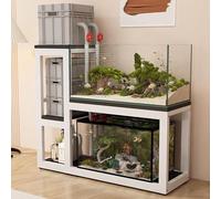 IYUESQ Support d'aquarium Robuste en métal, Longueur 60-100 cm, capacité de Charge 900 kg, renforcé par Une Tige de Fixation, Montage Facile, idéal pour Salon, Bureau, hôtel, Restaurant