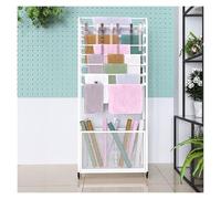 IYUESQ Support de Rangement pour Rouleaux de Tissu, Organisateur métallique Mobile, Grand Rangement Commercial pour Textiles, Papier Peint, Film pour vitres de Voiture, Charge admissible