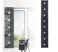 IYUESQ Ventilateur d'extraction pour fenêtre, Ventilateur de fenêtre pour Chambre, rétractable de 30 à 130 cm (en Option), Vitesse réglable de 0 à 2800 TR/Min, épaisseur 3,2 cm, Largeur d
