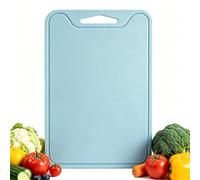 IYYI Planche à Découper en Silicone Alimentaire, Flexible Antidérapante avec Rainure à Jus et Trou de Suspension, sans BPA, Légère et Facile à Nettoyer 29,6x21,8cm (Bleu, 29.6 * 21.8cm)