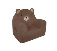 Izabell® Fauteuil pour enfant en forme d'ours, en tissu peluche, fauteuil confortable et canapé de jeu pour chambre d'enfant, siège ergonomique avec rembourrage en mousse, douillet, sûr et léger,