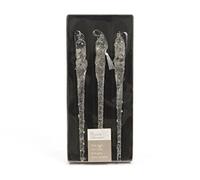 Izaneo - Lot de 3 stalactites givres en verre