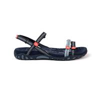 Izas Sandales de randonnée sportives et confortables pour femme, sandales plates pour trekking et randonnée, design ergonomique avec 4 réglages, chaussures d'été combinées., bleu marine, bleu clair