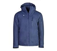 IZAS - Veste Molletonnée pour Homme - Veste Thermique à Séchage Rapide avec Fermeture Éclair et Capuche - Matière Respirante Idéale pour Les Activités de Plein Air - Naluns Bleu Foncé - S