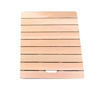 IZDOGA Tapis de Bain de Douche en Bois Naturel,Tapis Salle de Bain,Caillebotis Douche Bois,Antidérapant Sol Tapis,Tapis de Douche pour Intérieur ou Extérieur,Facile à Nettoyer (75 * 80cm,Light Color)