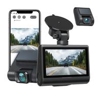 iZEEKER 4K Caméra de Voiture, 3"" Écran Tactile IPS Double DashCam WiFi GPS 4K et 1080P Avant et Arrière, Enregistrement d'Accident