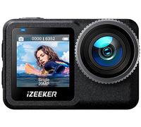 iZEEKER Camera Sport 4K 20MP, 40M Caméra sous-Marine, 12M Étanche(No Protection), 2,2 Pouces Écran Tactile, Double Écran, EIS, 5G WiFi, Batterie Intégrée de 1600mAh et 64 GB de Stockage, Accessories