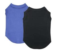 Izefia 2 Pièces Chemise pour Chien Vêtements 2pcs Chiot T Shirt Respirant Chemise Vierge Cool Été Coton Gilet Chiot Chat Moyen