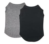 Izefia 2 Pièces Chemise pour Chien Vêtements 2pcs Chiot T Shirt Respirant Chemise Vierge Cool Été Coton Gilet Chiot Chat Moyen