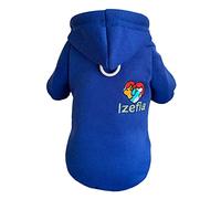 Izefia Chien à Capuche - Vêtements Polaire Pull Hiver Sweat Chaud Coton Boucle Base pour Petit Chien Chiot Chat
