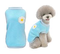 Izefia Chien Pull Chien Vêtements Polaire Chien Pull en Laine Hiver Chaud Sweat Shirt Fleur Pyjama Polaire Pull pour Petit Chien Chien Moyen Chat
