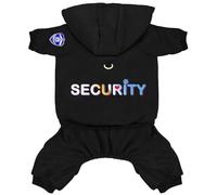 Izefia Chien Sweat à Capuche Vêtements de Security Survêtement 4 Jambes Combinaison Polaire Pull Sweat d’Hiver Sweat à Capuche Chaud en Coton pour Petit Chien Moyen Grand Chat