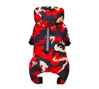Izefia Manteau de Chien Costume Combinaison Coupe - Vent et Froid Manteau Camouflage Veste Hiver Chaud Vêtements Épais Manteau Anti - Neige Coton Chiot Moyen Chat Chien Manteau