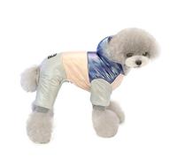 Izefia Manteau pour Chien Veste Coupe-Vent Manteau pour Temps Froid 4 Jambes Combinaison Hiver Vêtements Épais Manteau de Chien Imperméable pour Petit Chien