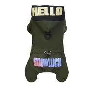 Izefia Manteau pour Chien VÊTements pour Animaux Combinaison Coupe-Vent pour Temps Froid Manteaux À 4 Patte Veste Chanceuse Chaude Hiver VÊTements ÉPais Manteau en Coton pour Petit Chien et Chat Moyen