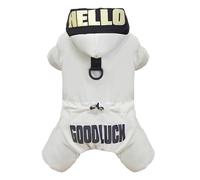 Izefia Manteau pour Chien VÊTements pour Animaux Combinaison Coupe-Vent pour Temps Froid Manteaux À 4 Patte Veste Chanceuse Chaude Hiver VÊTements ÉPais Manteau en Coton pour Petit Chien et Chat Moyen