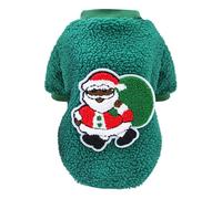 Izefia Pull Chien Costume de Noël Cadeau Laine Cardigan Hiver Chaud Pyjama Noël Papa Renne Arbre Chien Pull Chiot Moyen Chat
