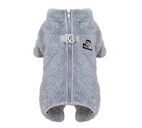 Izefia Pull pour Chien vêtements Habillement Polaire Lainage Pulls Combinaison d'hiver Chaude Sweat-Shirt 4 Pattes Salopette Pyjama Tendance Motif de Visage d'animal Pull pour Petit Chien Chat Moyen