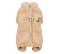 Izefia Pull pour Chien vêtements Habillement Polaire Lainage Pulls Combinaison d'hiver Chaude Sweat-Shirt 4 Pattes Salopette Pyjama Tendance Motif de Visage d'animal Pull pour Petit Chien Chat Moyen