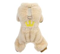 Izefia Pull pour Chien Vêtements Laine Pull Hiver Sweatshirt Chaud 4 Jambes Combinaison Pyjama Couronne Princesse Pull pour Chien Chiot Moyen Chat