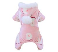 Izefia Pull pour Chien Vêtements Polaire Cardigan Hiver Chaud Sweat Shirt Quatre Jambes Body Pantalons Pyjama Snowball Chapeau Pull Chiot Moyen Chien Chat