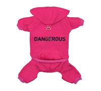 Izefia Sweat à Capuche pour Chien avec des Vêtements de Poche 4 Jambes Pull Polaire Hiver Sweat Shirt Coton Chaud Chien à Capuche pour Petit Moyen Frand Chat