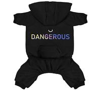 Izefia Sweat à Capuche pour Chien avec des Vêtements de Poche 4 Jambes Pull Polaire Hiver Sweat Shirt Coton Chaud Chien à Capuche pour Petit Moyen Frand Chat