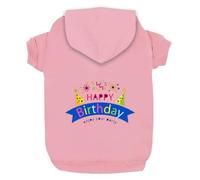 Izefia Sweat à Capuche pour Chien Vêtements pour Chien Cadeau Joyeux Anniversaire Cardigan Hiver Sweatshirt Chaud Coton Chien à Capuche pour Petit Chien Moyenne Chien Chat