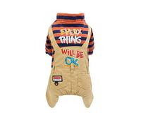 Izefia Vêtements pour Chien Manteaux d'hiver Manteau pour Chien Barboteuses à Capuche Combinaison Jeans épaissis dans l'ensemble Veste de Pull Chaud pour Petit Chien Chat (Orange,M)