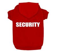 Izefia Vêtements pour Chien Sweats à Capuche Security Imprimé Vêtements Sweat-Shirt Chaud Manteau de Veste en Coton pour Petit Chien Moyen Chat Rouge XXXL