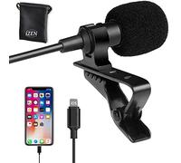 iZEN Mini cravate cravate à condensateur omnidirectionnel de 2 m avec microphone à clipser pour tout iPhone 8/X/XS/XR/11/12/13 et iPad à condensateur omnidirectionnel Mini cravate microphone iPhone
