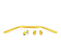 IZHAOGJING Guidon Moto, Guidon Velo Guidon de Moto de Moto Universel en Alliage d'aluminium 28mm 1-1/8 '' pour Pilotage de Brouillard à vélo de saleté(Gold Kits)