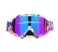 IZHAOGJING Lunette Moto Cross, Masque Moto Cross Lunettes de moto Casque hors route Ski Casque Casque Verres de moto Eyewear Snowboard Racing Moto Bike Sunglasses Moto(NO10)