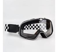 IZHAOGJING Lunette Moto Cross, Masque Moto Cross Lunettes De Moto Rétro, Motocross, Scooter, ATV, Ski, Anti-UV, Café Racer, Chopper, Cyclisme, Course(BL-Clear)