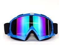 IZHAOGJING Lunette Moto Cross, Masque Moto Cross MODE MOTOCROST MOTOCROSS DE MOTOCROSE VERRES DE ROND RACING RACING VTT Vélo anti-UV Casque Goggle(Blue Frame)