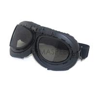 IZHAOGJING Lunette Moto Cross, Masque Moto Cross Verres de moto Rétro Vintage Moto Casque PU Cuir Cuir Goggles Moto Scooter Scooter Biker Verres(Smoke Lens)