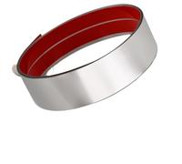 IZHAOGJING Moulure Murale en Acier Inoxydable Plaque Protection Acier Inoxydable,Autocollante,Garniture Moulure Plinthe for Mur,Porte,Placard Cuisine,Embout Lave-Vaisselle(Glossy Silver)