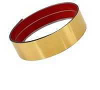 IZHAOGJING Moulure Murale en Acier Inoxydable Plaque Protection Acier Inoxydable,Autocollante,Garniture Moulure Plinthe for Mur,Porte,Placard Cuisine,Embout Lave-Vaisselle(Glossy Gold)