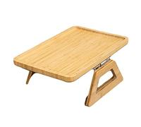 IZHIUTP Plateau de table à clip pour accoudoir de canapé - Plateau de table pour grands canapés, plateaux alimentaires pour manger sur un canapé, fauteuil, accoudoir portable et pliable