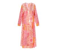 IZIA Kimono 'Boho' curry / orange / rose / blanc, Taille XL