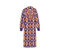 IZIA Manteau en tricot bleu pastel / jaune / violet / rouge, Taille XL-XXL